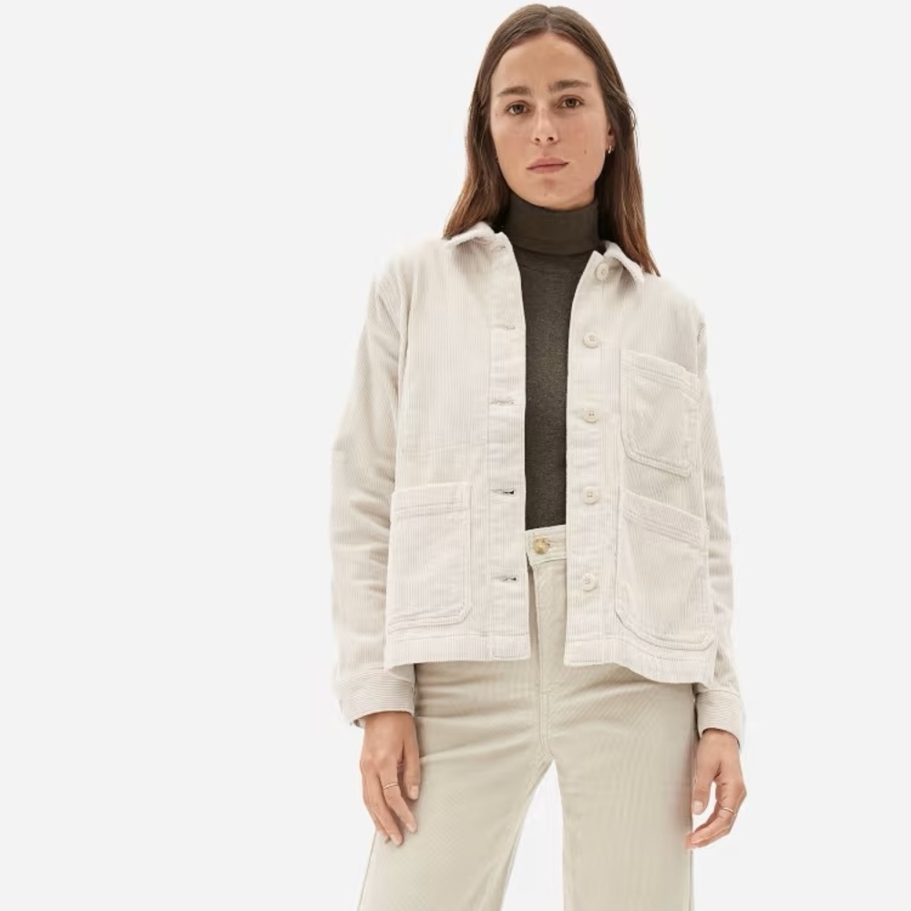 Everlane Corduroy Chore Jacket in Sandstone, XXS